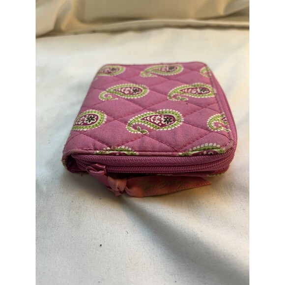 Vera Bradley ID Coin Purse Wallet Pinwheel Pink VGUC 4.5 x 4 Pink Floral - Picture 4 of 6